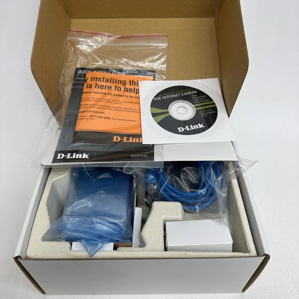 D-Link DCS-1110 10 Fast Ethernet PoE Internet Security Camera ~ Sealed